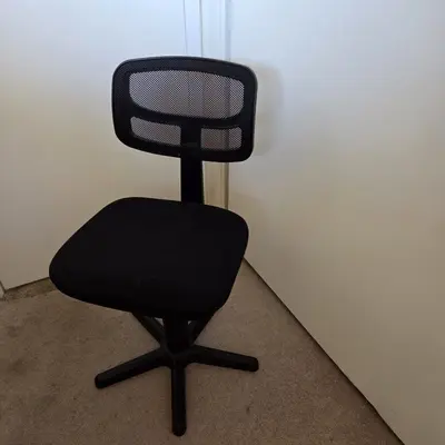 Armless Low-Back Ergonomic Task Chair, Adjustable Height