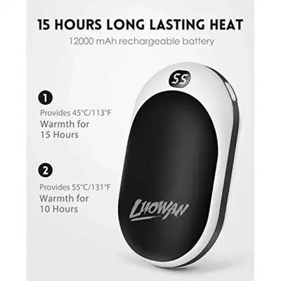 USB Rechargeable Hand Warmer with 12000mAh Power Bank photo 4