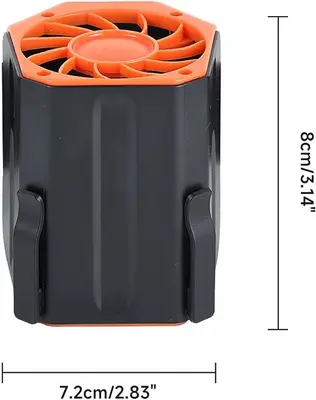 Portable Rechargeable Waist Fan with 3 Heads and Belt Clip photo 4