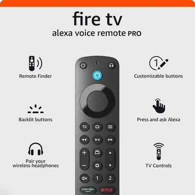 Amazon Fire TV Alexa Voice Remote Pro with Remote Finder and Backlit Buttons photo 2