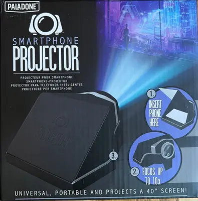 Paladone Smartphone Projector, Portable, Up to 40" Screen