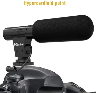 Emiral Camera Microphone with +20dB Enhancement for DSLR Interviews photo 4