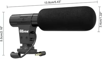 Emiral Camera Microphone with +20dB Enhancement for DSLR Interviews photo 7