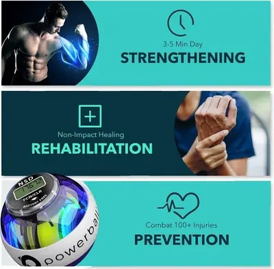 PowerBall AutoStart Spinner Gyroscopic Wrist and Forearm Exerciser with Counter photo 5