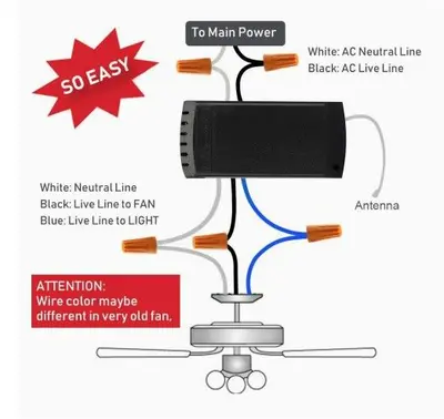 QIACHIP Ceiling Fan WiFi Smart Universal Receiver photo 6