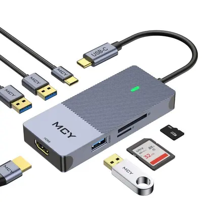 MCY 7-in-1 USB-C Hub: 4K HDMI, 3 USB 3.0, Card Reader photo 2