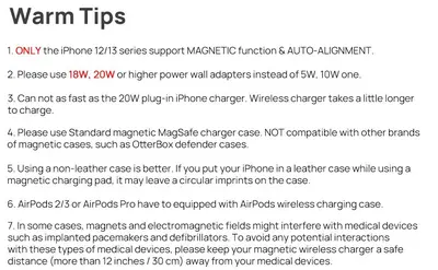 Magnetic Wireless Charger for iPhone 12 and 13 Series photo 3