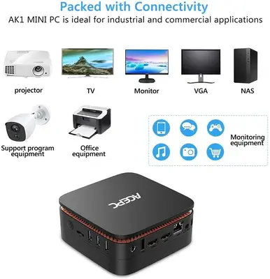 ACEPC AK1 Mini PC, Celeron, 8GB DDR3, 120GB SSD, Windows 10, 4K photo 9
