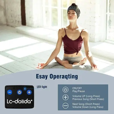 Bluetooth Sleep Headphones Headband and Sleep Mask photo 7