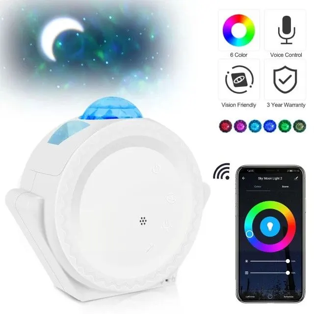 WiFi App-Controlled Starry Sky Planet Christmas Night Light Projector