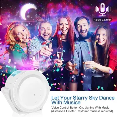WiFi App-Controlled Starry Sky Planet Christmas Night Light Projector photo 4