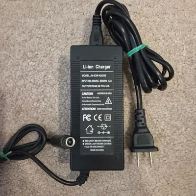 42V 2A Charger with RCA Plug for Ninebot, Segway, Xiaomi M365 Scooters