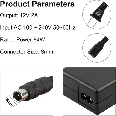 42V 2A Charger with RCA Plug for Ninebot, Segway, Xiaomi M365 Scooters photo 3