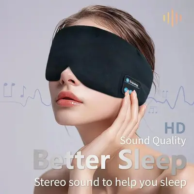 Soft Bluetooth Sleep Eye Mask Headphones photo 6