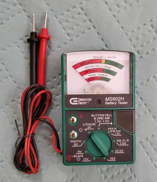 Commercial Electric MS602H 30VDC Portable Battery Tester