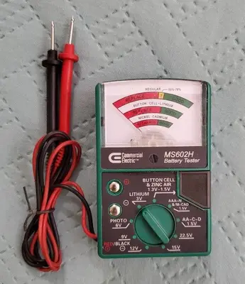 Commercial Electric MS602H 30VDC Portable Battery Tester