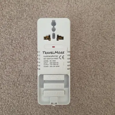 TravelMore SC 5422 Step-Down Voltage Converter, 1875W, with Travel Adapter