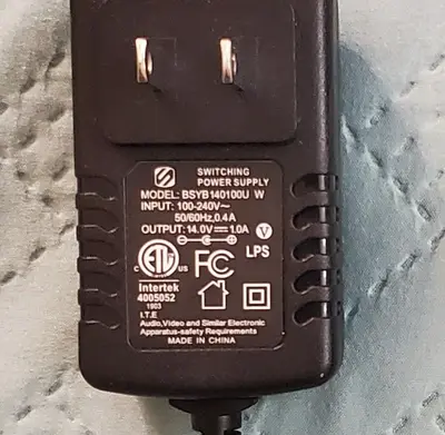14V 1A AC/DC Power Adapter, 3.5mm Tip photo 2