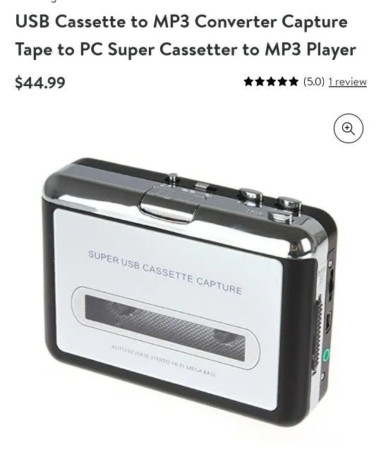 Tape to PC Super USB Cassette-to-MP3 Converter
