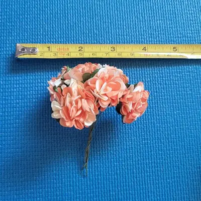 Paper Flower Bouquets, 25 Bunches of 6 in 4 Colors photo 2