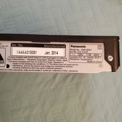 Panasonic DMP-BD91 Smart Network WiFi Blu-ray Player photo 2