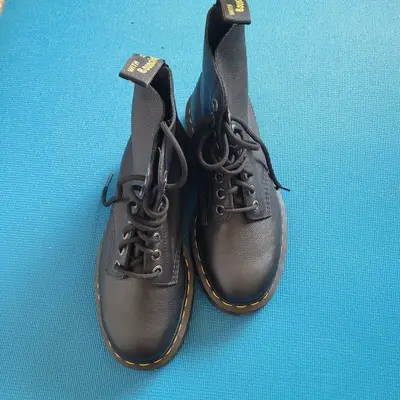 Waxed Full-Grain Leather Lace-Up Boots, US 7 M photo 2