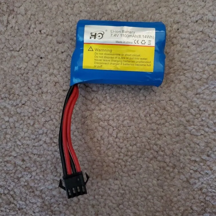 7.4V 2S 1100mAh Li-Ion Battery with SM-4P Plug for RC Speed Boat