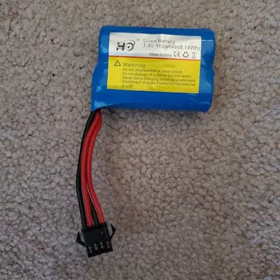 7.4V 2S 1100mAh Li-Ion Battery with SM-4P Plug for RC Speed Boat