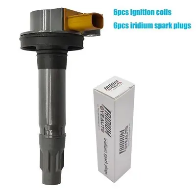 Ignition Coil Pack and Iridium Spark Plug Set of 6, UF646, for Ford photo 2