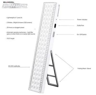 Bell + Howell 60-LED Light Bar, 720 Lumens photo 2