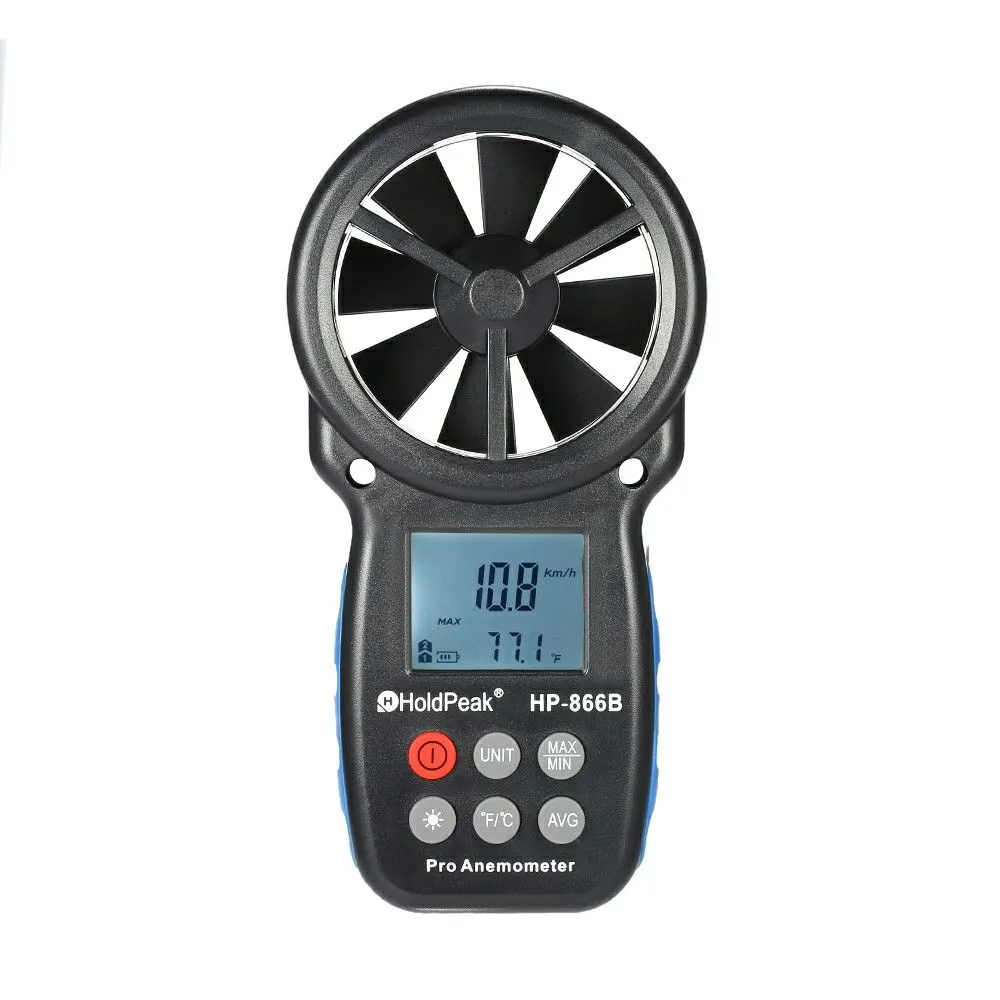 HP-866B Mini LCD Digital Anemometer, Wind Speed and Temperature