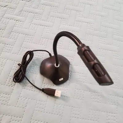 USB Condenser Microphone with LED Light and Noise Cancelling, Gooseneck photo 2