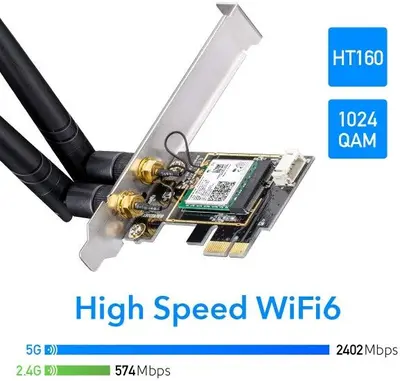 UFON PCIe WiFi 6 Card AX200 802.11ax Adapter for PC photo 6