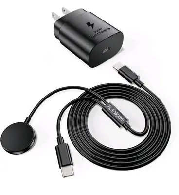 30W 2-in-1 USB-C Fast Charger for Samsung Phones and Galaxy Watch