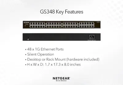 Netgear GS348 48-Port Gigabit Ethernet Unmanaged Switch, 300 Series photo 3