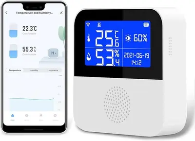 WiFi Smart Thermometer Hygrometer with 2.9" LCD photo 3