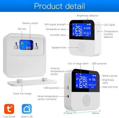 WiFi Smart Thermometer Hygrometer with 2.9" LCD photo 6