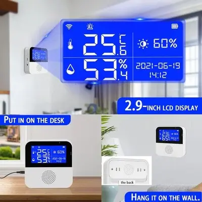 WiFi Smart Thermometer Hygrometer with 2.9" LCD photo 8
