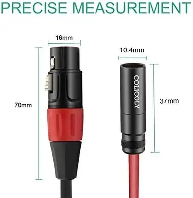 Mini XLR Male to XLR Female Microphone Audio Cable photo 2