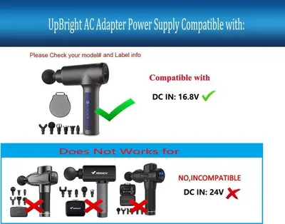 16.8V AC/DC Adapter for Percussion Massage Guns photo 3