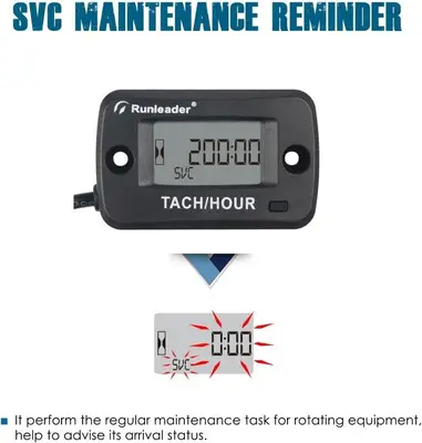 Runleader Rotating Shaft Hour Meter and Tachometer photo 5