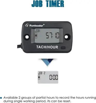 Runleader Rotating Shaft Hour Meter and Tachometer photo 4