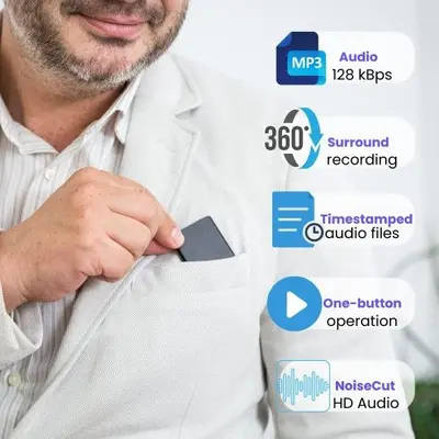 64GB Voice-Activated Recorder with Playback, 1100 Hours photo 10