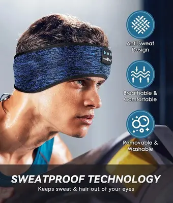 Bluetooth Sleep Headphones Headband and Eye Mask photo 5