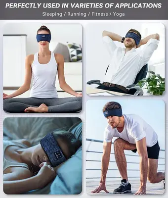 Bluetooth Sleep Headphones Headband and Eye Mask photo 8