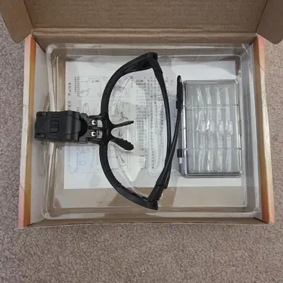 Headband Magnifier with LED Lamp, Interchangeable 1.0x-3.5x Lenses photo 2
