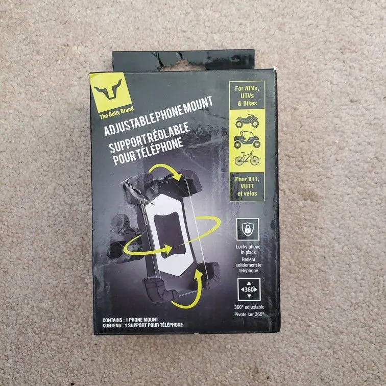 Adjustable Phone Holder Bar Mount for ATVs, UTVs, Bikes and Golf Carts