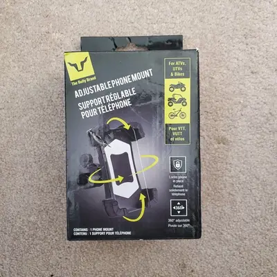 Adjustable Phone Holder Bar Mount for ATVs, UTVs, Bikes and Golf Carts