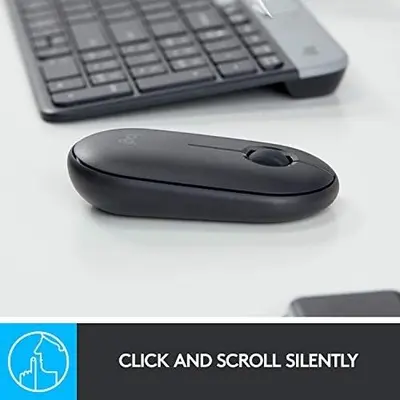 Logitech Pebble M350 Wireless Mouse, Bluetooth or USB, Silent and Slim photo 5