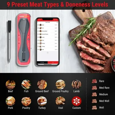 ThermoPro TempSpike TP960W 500ft Wireless Bluetooth Meat Thermometer photo 9